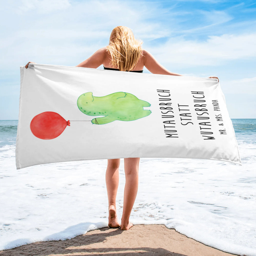 XL Badehandtuch Schildkröte Luftballon Handtuch, Badetuch, Duschtuch, Strandtuch, Saunatuch, Schildkröte, Schildkröten, Mutausbruch, Motivation, Motivationsspruch