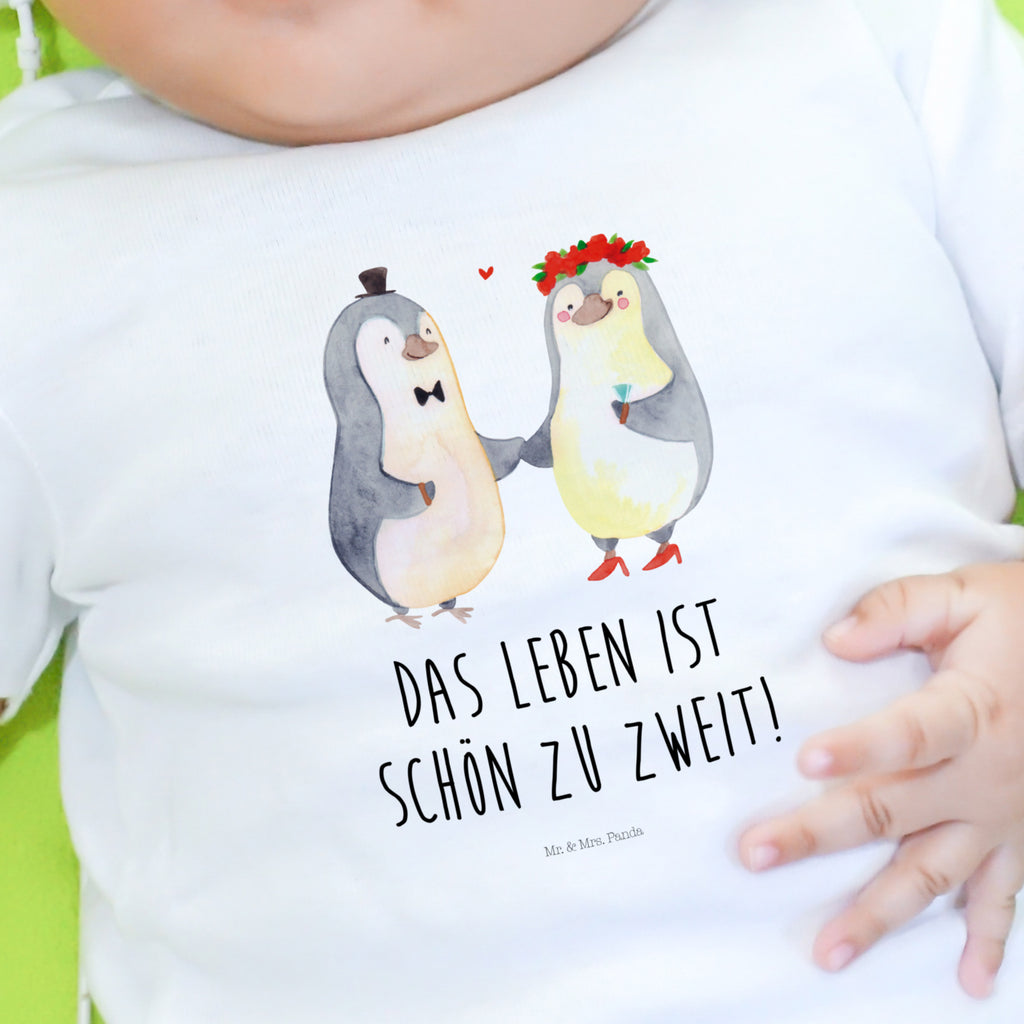 Baby Longsleeve Pinguin Heirat Mädchen, Jungen, Baby, Langarm, Bio, Kleidung, Liebe, Partner, Freund, Freundin, Ehemann, Ehefrau, Heiraten, Verlobung, Heiratsantrag, Liebesgeschenk, Jahrestag, Hocheitstag