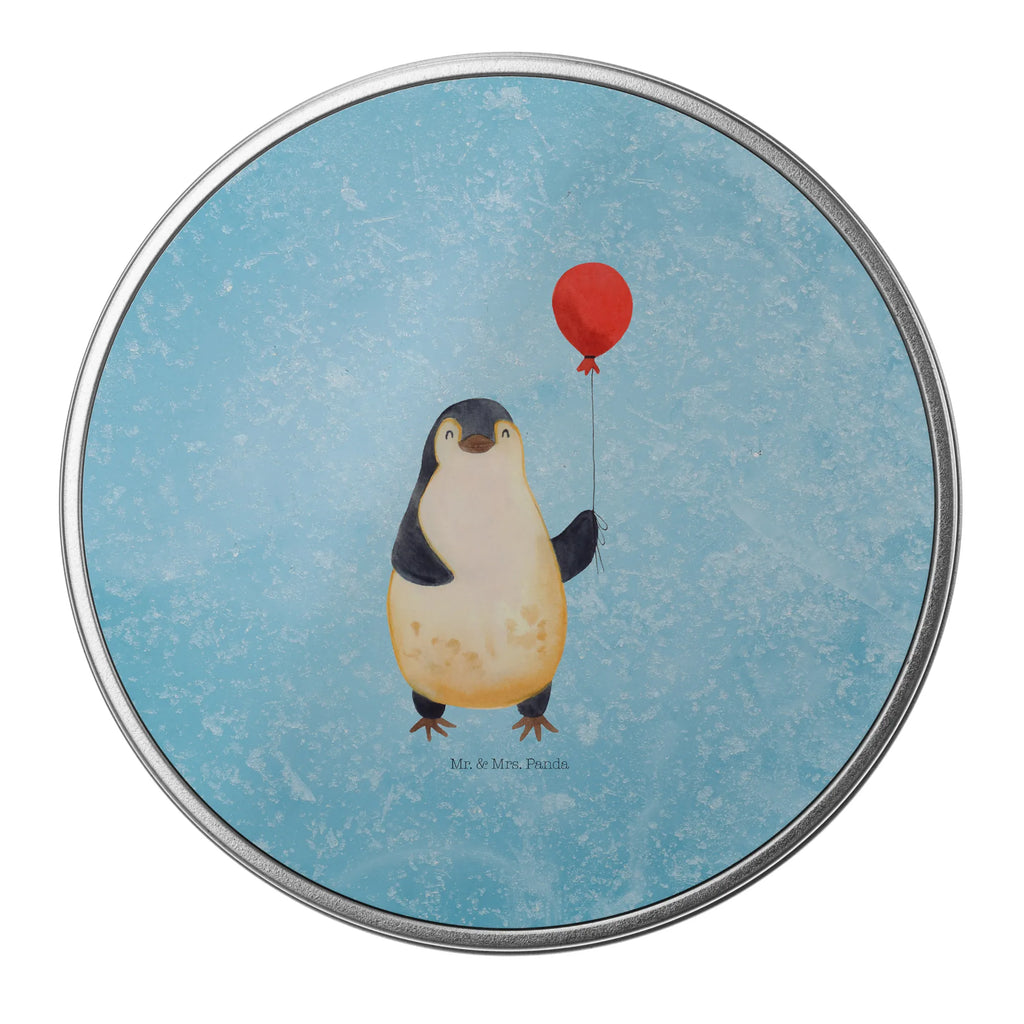 Blechdose rund Pinguin Luftballon Metalldose, Keksdose, Dose, Vorratsdose, Geschenkbox, Lunchbox, Aufbewahrungsbox, Vorratsdosen, Metallkiste, Metallbox, Metallboxen, Aufbewahrungskiste, Geschenkkiste, Blechdosen mit Deckel, Metallkiste mit Deckel, Vorratsdosen mit Deckel, Metall Dose, Pinguin, Pinguine, Luftballon, Tagträume, Lebenslust, Geschenk Freundin, Geschenkidee, beste Freundin, Motivation, Neustart, neues Leben, Liebe, Glück