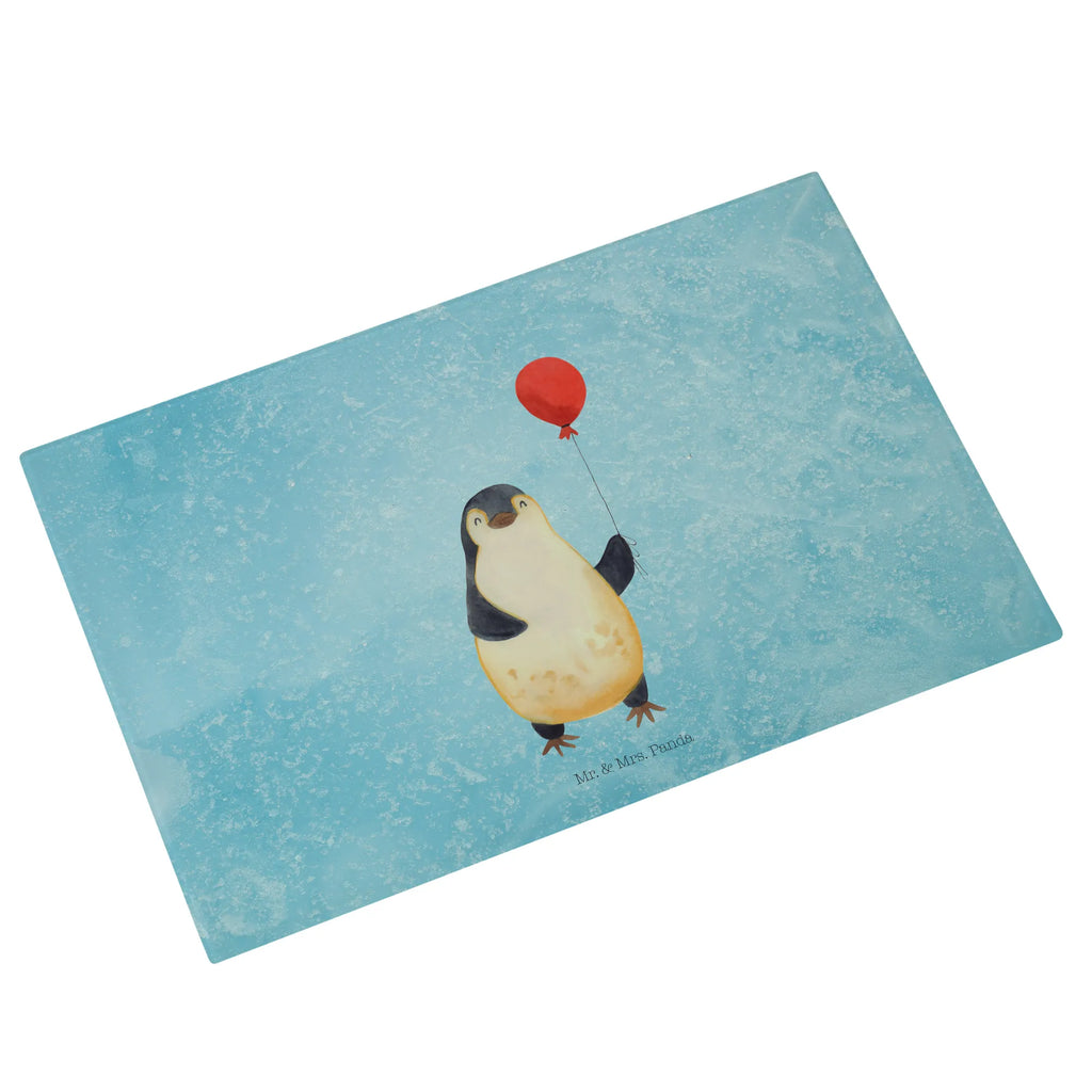 Glasschneidebrett Pinguin Luftballon Glasschneidebrett, Schneidebrett, Pinguin, Pinguine, Luftballon, Tagträume, Lebenslust, Geschenk Freundin, Geschenkidee, beste Freundin, Motivation, Neustart, neues Leben, Liebe, Glück