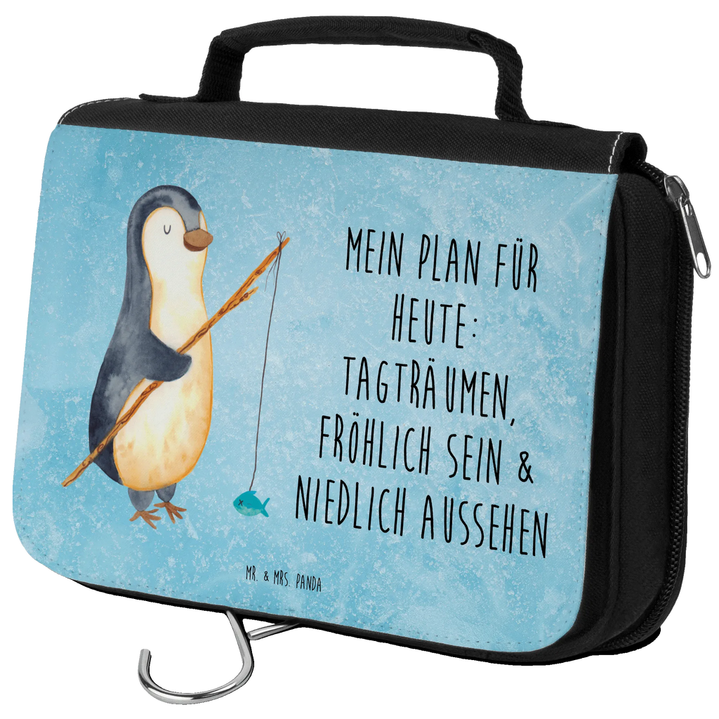 Kulturbeutel Pinguin Angler Kulturbeutel, Zum Aufhängen, Waschtasche, Kosmetiktasche, Damen, Herren, Aufbewahrungstasche, Schminktasche, Kosmetikbeutel, Organizer, Kulturtasche, Schminkutensil, Pinguin, Pinguine, Angeln, Angler, Tagträume, Hobby, Plan, Planer, Tagesplan, Neustart, Motivation, Geschenk, Freundinnen, Geschenkidee, Urlaub, Wochenende