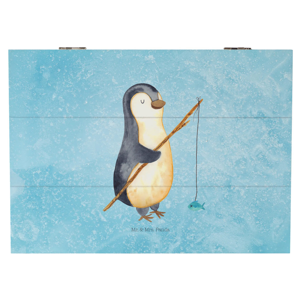 Holzkiste Pinguin Angler Holzkiste, Kiste, Schatzkiste, Truhe, Schatulle, XXL, Erinnerungsbox, Erinnerungskiste, Dekokiste, Aufbewahrungsbox, Geschenkbox, Geschenkdose, Pinguin, Pinguine, Angeln, Angler, Tagträume, Hobby, Plan, Planer, Tagesplan, Neustart, Motivation, Geschenk, Freundinnen, Geschenkidee, Urlaub, Wochenende