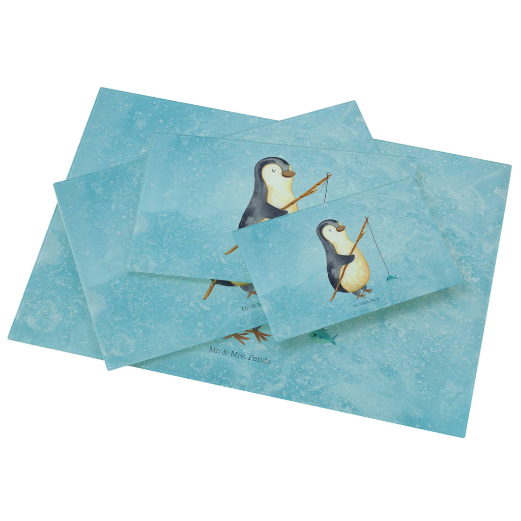 Glasschneidebrett Pinguin Angler Glasschneidebrett, Schneidebrett, Pinguin, Pinguine, Angeln, Angler, Tagträume, Hobby, Plan, Planer, Tagesplan, Neustart, Motivation, Geschenk, Freundinnen, Geschenkidee, Urlaub, Wochenende