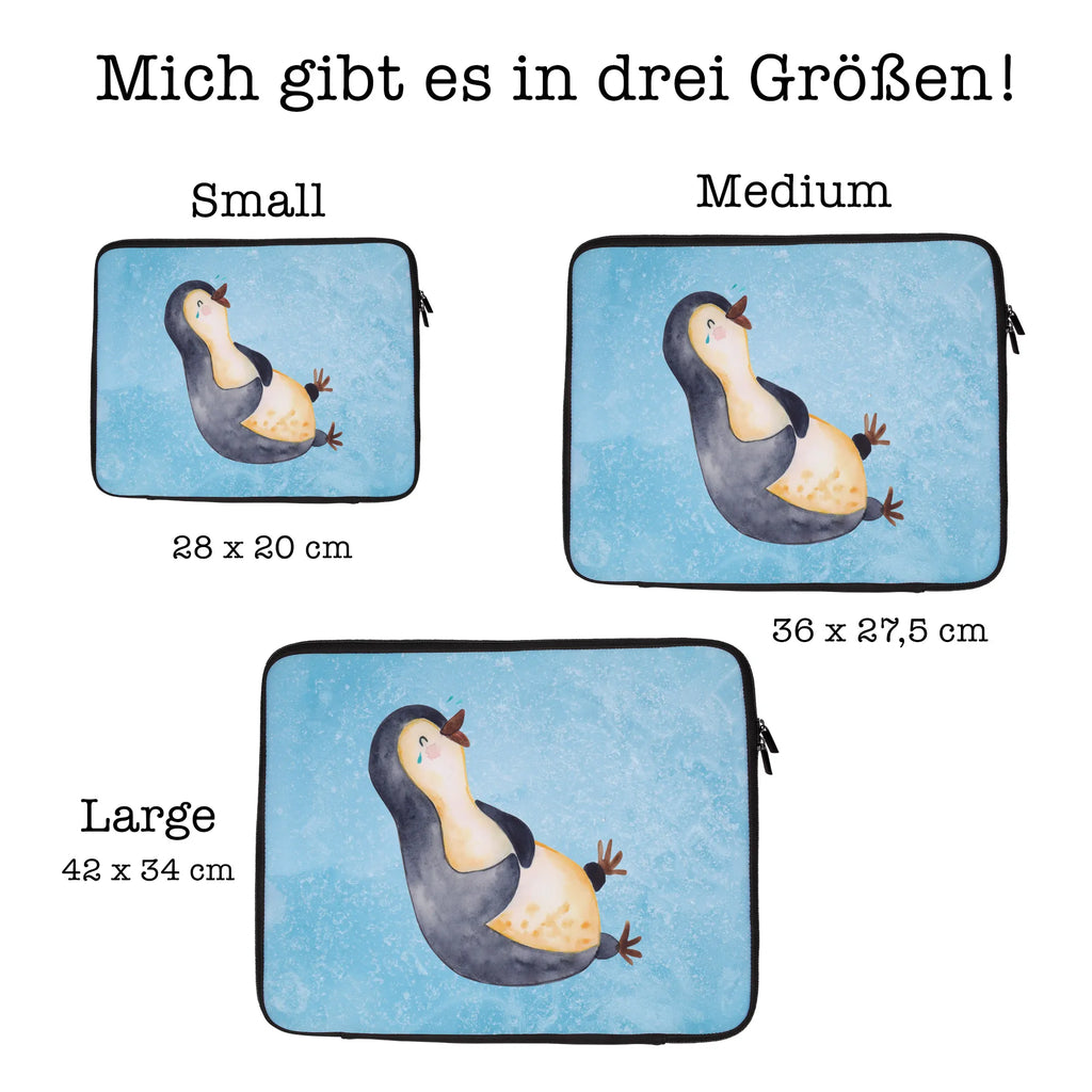 Notebook Tasche Pinguin Lachen Notebook Tasche, Laptop, Computertasche, Tasche, Notebook-Tasche, Notebook-Reisehülle, Notebook Schutz, Pinguin, Pinguine, lustiger Spruch, Optimismus, Fröhlich, Lachen, Humor, Fröhlichkeit