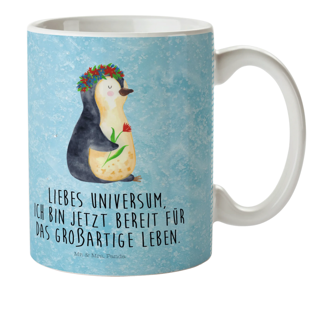 Kindertasse Pinguin Blumenkranz Kindertasse, Kinder Tasse, Kunststoff Tasse, Kindergarten Tasse, Trinkbecher, Camping Becher, Kaffeetasse, Kunststoffbecher, Kindergartenbecher, Outdoorgeschirr, Kunststoffgeschirr, Reisebecher, Reisetasse, Kinderbecher, Bruchfeste Tasse, Bruchsichere Tasse, Plastik Tasse, Plastiktasse, Pinguin, Pinguine, Blumenkranz, Universum, Leben, Wünsche, Ziele, Lebensziele, Motivation, Lebenslust, Liebeskummer, Geschenkidee