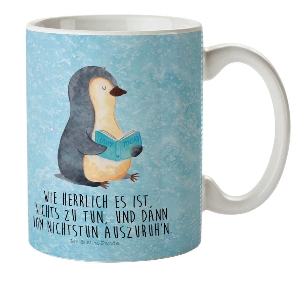 Kindertasse Pinguin Buch Kindertasse, Kinder Tasse, Kunststoff Tasse, Kindergarten Tasse, Trinkbecher, Camping Becher, Kaffeetasse, Kunststoffbecher, Kindergartenbecher, Outdoorgeschirr, Kunststoffgeschirr, Reisebecher, Reisetasse, Kinderbecher, Bruchfeste Tasse, Bruchsichere Tasse, Plastik Tasse, Plastiktasse, Pinguin, Pinguine, Buch, Lesen, Bücherwurm, Nichtstun, Faulenzen, Ferien, Urlaub, Freizeit