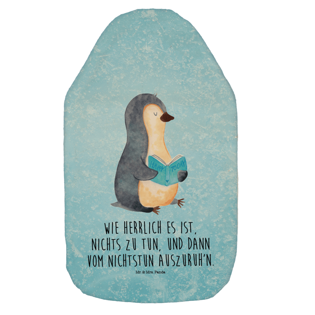 Wärmflasche Pinguin Buch Wärmekissen, Kinderwärmflasche, Körnerkissen, Wärmflaschenbezug, Wärmflasche mit Bezug, Wärmflasche, Bettflasche, Kleine Wärmflasche, Pinguin, Pinguine, Buch, Lesen, Bücherwurm, Nichtstun, Faulenzen, Ferien, Urlaub, Freizeit