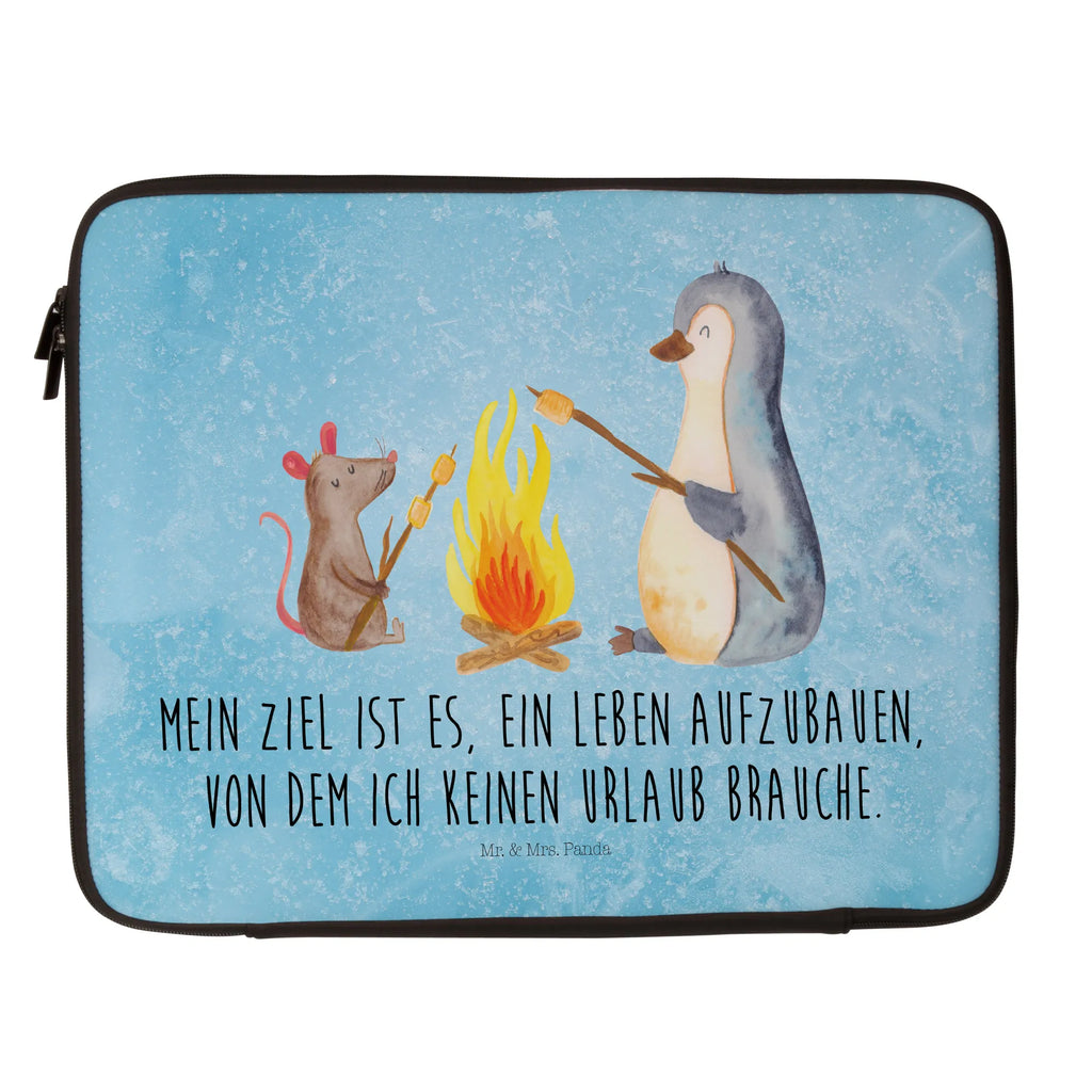 Notebook Tasche Pinguin Lagerfeuer Notebook Tasche, Laptop, Computertasche, Tasche, Notebook-Tasche, Notebook-Reisehülle, Notebook Schutz, Pinguin, Maus, Pinguine, Lagerfeuer, Leben, Arbeit, Job, Motivation, Büro, Büroalltag, Lebensspruch, Lebensmotivation, Neustart, Liebe, grillen, Feuer, Marshmallows