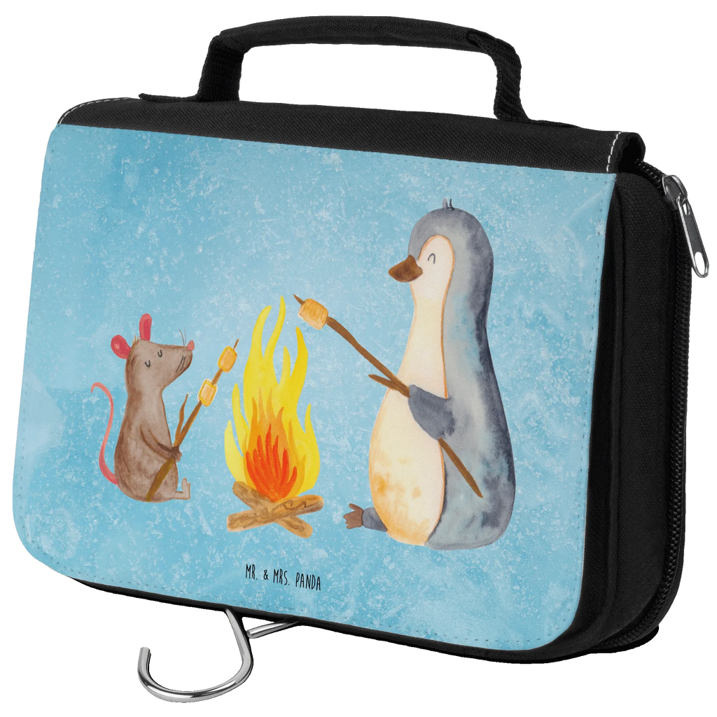 Kulturbeutel Pinguin Lagerfeuer Kulturbeutel, Zum Aufhängen, Waschtasche, Kosmetiktasche, Damen, Herren, Aufbewahrungstasche, Schminktasche, Kosmetikbeutel, Organizer, Kulturtasche, Schminkutensil, Pinguin, Maus, Pinguine, Lagerfeuer, Leben, Arbeit, Job, Motivation, Büro, Büroalltag, Lebensspruch, Lebensmotivation, Neustart, Liebe, grillen, Feuer, Marshmallows