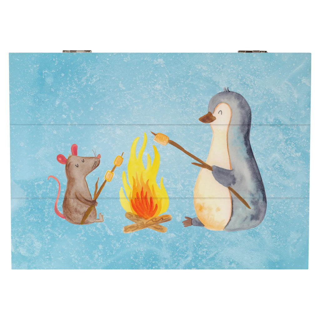 Holzkiste Pinguin Lagerfeuer Holzkiste, Kiste, Schatzkiste, Truhe, Schatulle, XXL, Erinnerungsbox, Erinnerungskiste, Dekokiste, Aufbewahrungsbox, Geschenkbox, Geschenkdose, Pinguin, Maus, Pinguine, Lagerfeuer, Leben, Arbeit, Job, Motivation, Büro, Büroalltag, Lebensspruch, Lebensmotivation, Neustart, Liebe, grillen, Feuer, Marshmallows