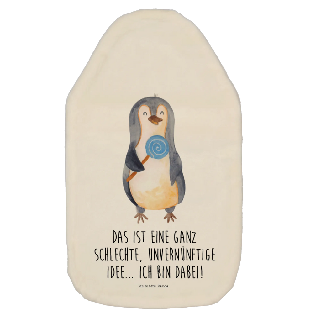 Wärmflasche Pinguin Lolli Wärmekissen, Kinderwärmflasche, Körnerkissen, Wärmflaschenbezug, Wärmflasche mit Bezug, Wärmflasche, Bettflasche, Kleine Wärmflasche, Pinguin, Pinguine, Lolli, Süßigkeiten, Blödsinn, Spruch, Rebell, Gauner, Ganove, Rabauke