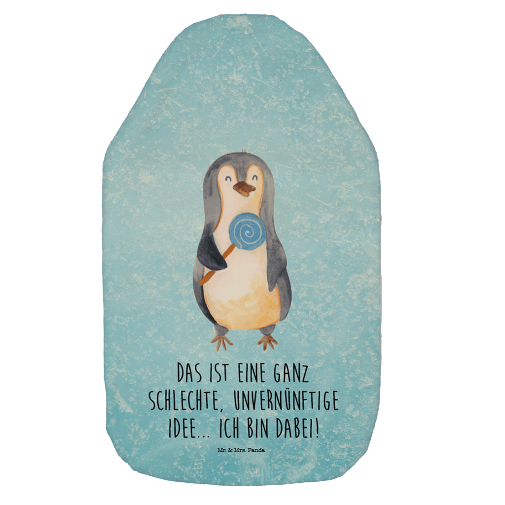 Wärmflasche Pinguin Lolli Wärmekissen, Kinderwärmflasche, Körnerkissen, Wärmflaschenbezug, Wärmflasche mit Bezug, Wärmflasche, Bettflasche, Kleine Wärmflasche, Pinguin, Pinguine, Lolli, Süßigkeiten, Blödsinn, Spruch, Rebell, Gauner, Ganove, Rabauke