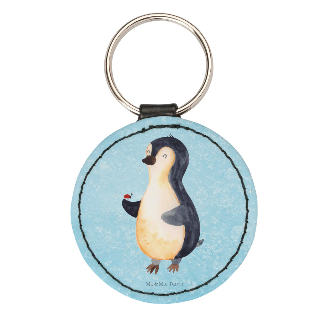 Rund Schlüsselanhänger Pinguin Marienkäfer Schlüsselanhänger, Anhänger, Taschenanhänger, Glücksbringer, Schutzengel, Pinguin, Pinguine, Marienkäfer, Liebe, Wunder, Glück, Freude, Lebensfreude