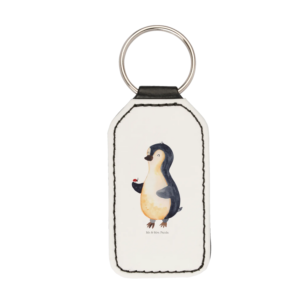 Rechteckig Schlüsselanhänger Pinguin Marienkäfer Schlüsselanhänger, Anhänger, Taschenanhänger, Glücksbringer, Schutzengel, Pinguin, Pinguine, Marienkäfer, Liebe, Wunder, Glück, Freude, Lebensfreude