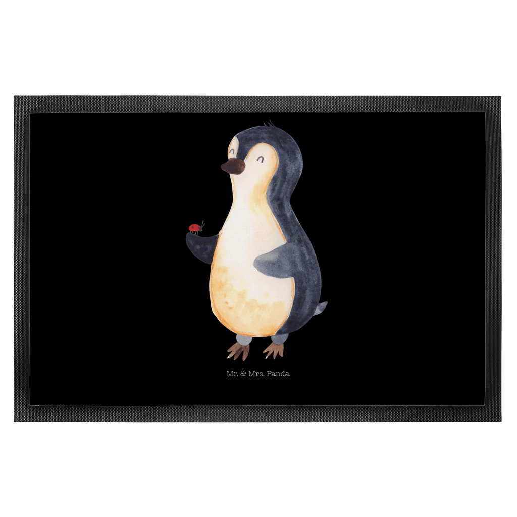 Fußmatte Pinguin Marienkäfer Türvorleger, Schmutzmatte, Fußabtreter, Matte, Schmutzfänger, Fußabstreifer, Schmutzfangmatte, Türmatte, Motivfußmatte, Haustürmatte, Vorleger, Pinguin, Pinguine, Marienkäfer, Liebe, Wunder, Glück, Freude, Lebensfreude