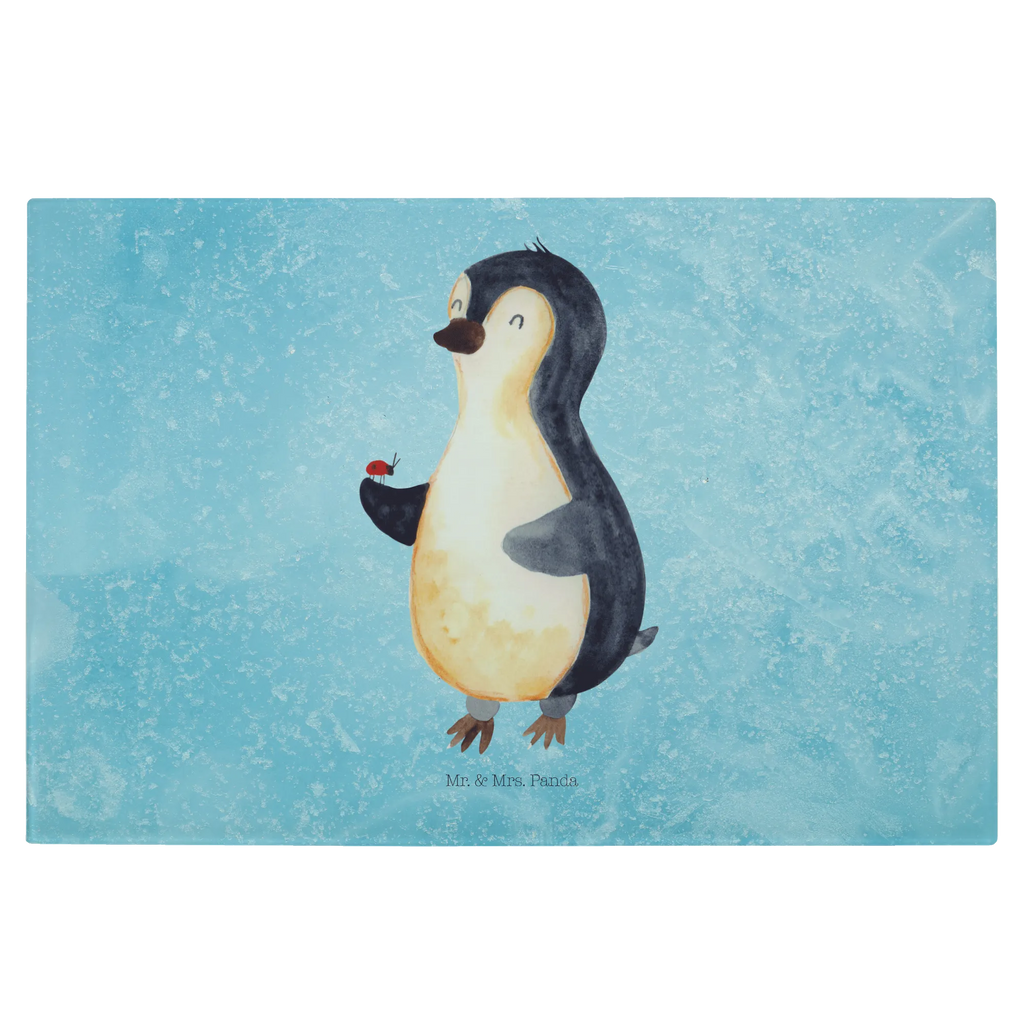 Glasschneidebrett Pinguin Marienkäfer Glasschneidebrett, Schneidebrett, Pinguin, Pinguine, Marienkäfer, Liebe, Wunder, Glück, Freude, Lebensfreude