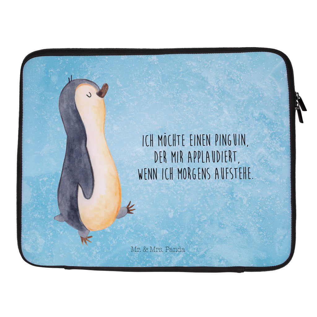 Notebook Tasche Pinguin marschieren Notebook Tasche, Laptop, Computertasche, Tasche, Notebook-Tasche, Notebook-Reisehülle, Notebook Schutz, Pinguin, Pinguine, Frühaufsteher, Langschläfer, Bruder, Schwester, Familie