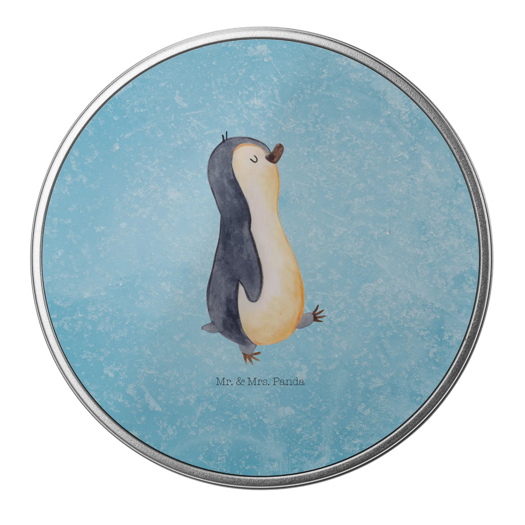 Blechdose rund Pinguin marschieren Metalldose, Keksdose, Dose, Vorratsdose, Geschenkbox, Lunchbox, Aufbewahrungsbox, Vorratsdosen, Metallkiste, Metallbox, Metallboxen, Aufbewahrungskiste, Geschenkkiste, Blechdosen mit Deckel, Metallkiste mit Deckel, Vorratsdosen mit Deckel, Metall Dose, Pinguin, Pinguine, Frühaufsteher, Langschläfer, Bruder, Schwester, Familie