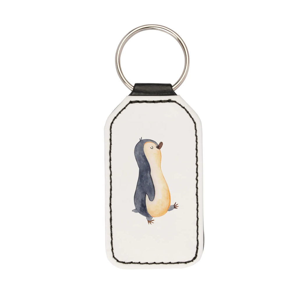 Rechteckig Schlüsselanhänger Pinguin marschieren Schlüsselanhänger, Anhänger, Taschenanhänger, Glücksbringer, Schutzengel, Pinguin, Pinguine, Frühaufsteher, Langschläfer, Bruder, Schwester, Familie