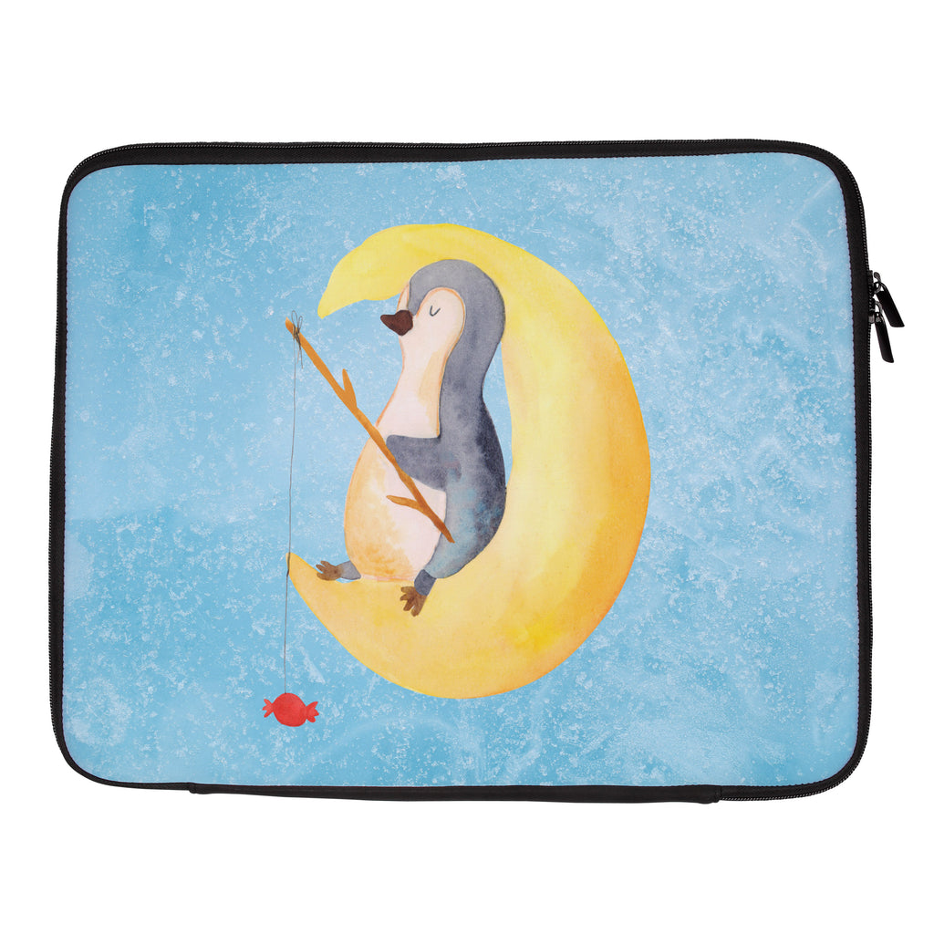 Notebook Tasche Pinguin Mond Notebook Tasche, Laptop, Computertasche, Tasche, Notebook-Tasche, Notebook-Reisehülle, Notebook Schutz, Pinguin, Pinguine, Spruch, schlafen, Nachtruhe, Einschlafen, Schlafzimmer, Schlafstörungen, Gästezimmer