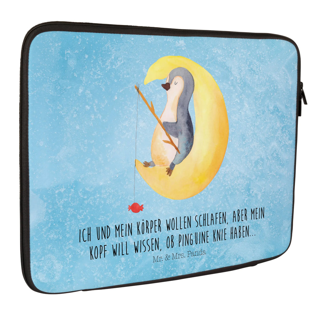 Notebook Tasche Pinguin Mond Notebook Tasche, Laptop, Computertasche, Tasche, Notebook-Tasche, Notebook-Reisehülle, Notebook Schutz, Pinguin, Pinguine, Spruch, schlafen, Nachtruhe, Einschlafen, Schlafzimmer, Schlafstörungen, Gästezimmer