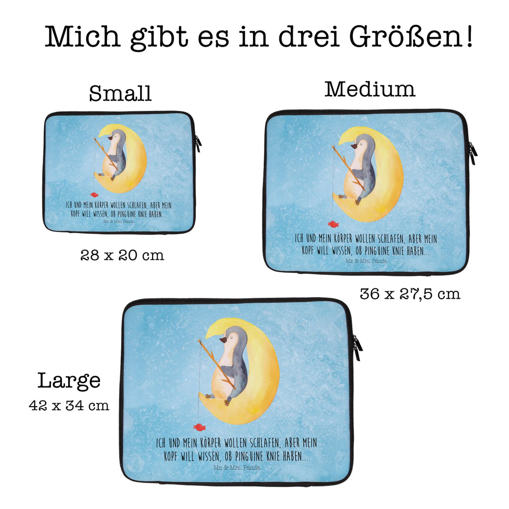 Notebook Tasche Pinguin Mond Notebook Tasche, Laptop, Computertasche, Tasche, Notebook-Tasche, Notebook-Reisehülle, Notebook Schutz, Pinguin, Pinguine, Spruch, schlafen, Nachtruhe, Einschlafen, Schlafzimmer, Schlafstörungen, Gästezimmer