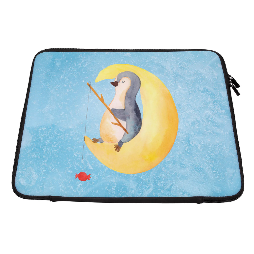 Notebook Tasche Pinguin Mond Notebook Tasche, Laptop, Computertasche, Tasche, Notebook-Tasche, Notebook-Reisehülle, Notebook Schutz, Pinguin, Pinguine, Spruch, schlafen, Nachtruhe, Einschlafen, Schlafzimmer, Schlafstörungen, Gästezimmer