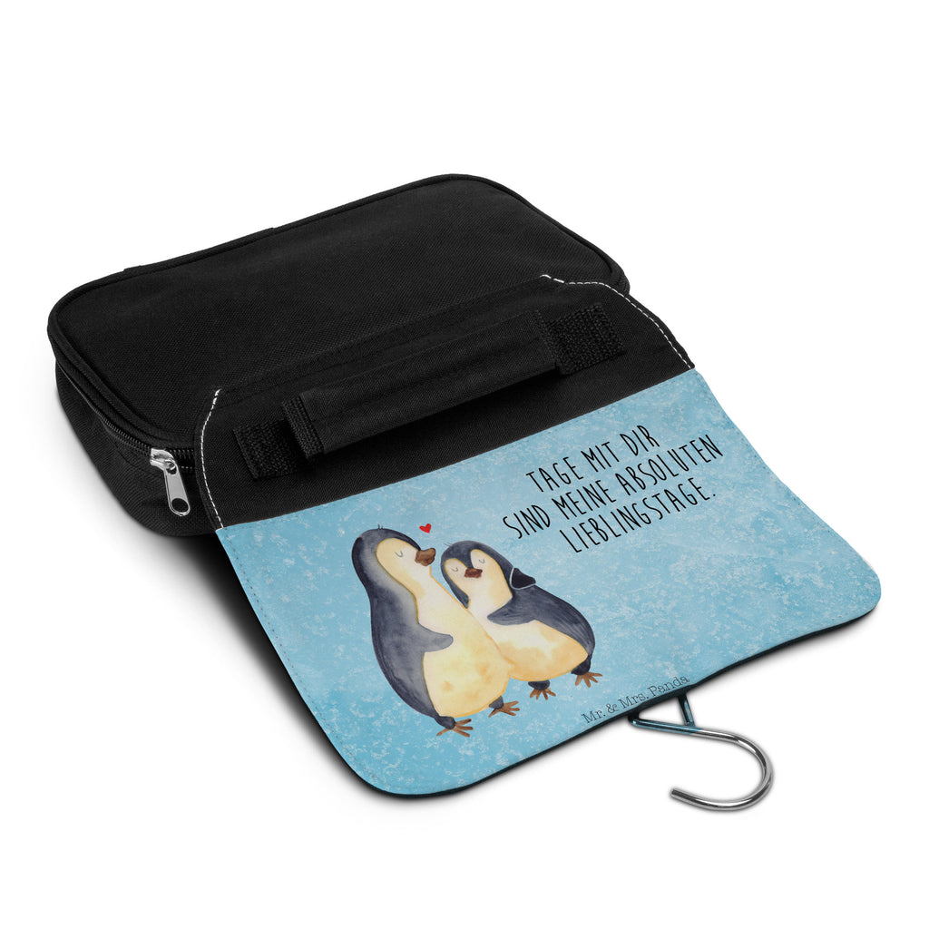 Kulturbeutel Pinguin umarmen Kulturbeutel, Zum Aufhängen, Waschtasche, Kosmetiktasche, Damen, Herren, Aufbewahrungstasche, Schminktasche, Kosmetikbeutel, Organizer, Kulturtasche, Schminkutensil, Pinguin, Liebe, Liebespaar, Liebesbeweis, Liebesgeschenk, Verlobung, Jahrestag, Hochzeitstag, Hochzeit, Hochzeitsgeschenk