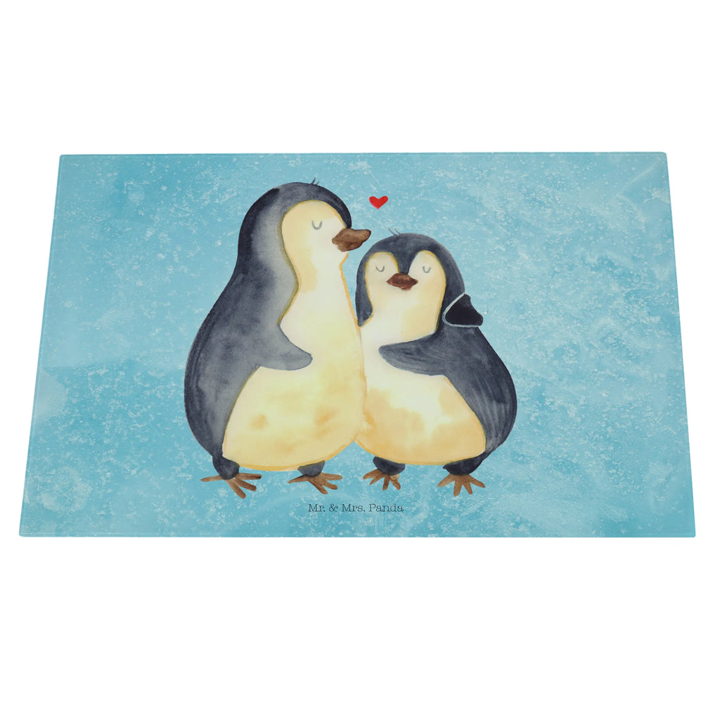 Glasschneidebrett Pinguin umarmen Glasschneidebrett, Schneidebrett, Pinguin, Liebe, Liebespaar, Liebesbeweis, Liebesgeschenk, Verlobung, Jahrestag, Hochzeitstag, Hochzeit, Hochzeitsgeschenk