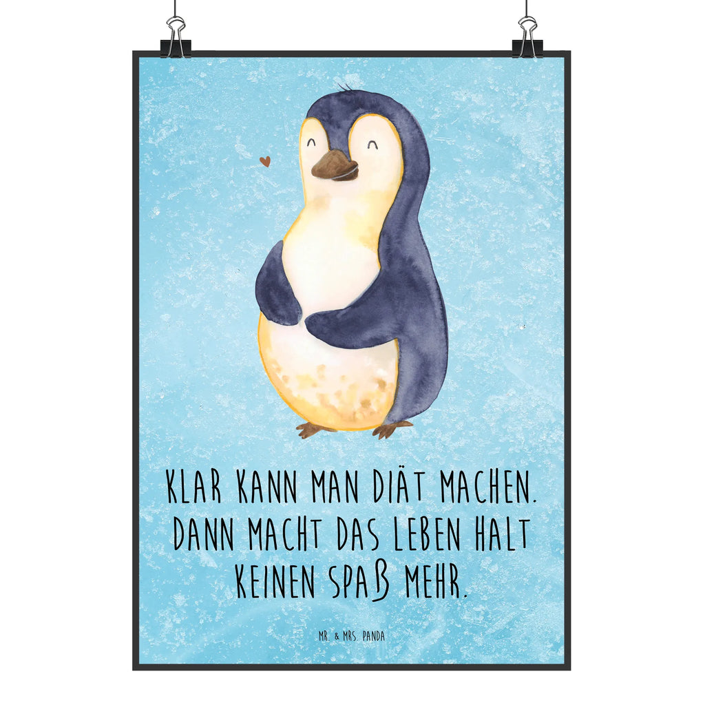 Poster Pinguin Diät Poster, Wandposter, Bild, Wanddeko, Küchenposter, Kinderposter, Wanddeko Bild, Raumdekoration, Wanddekoration, Handgemaltes Poster, Mr. & Mrs. Panda Poster, Designposter, Kunstdruck, Posterdruck, Pinguin, Pinguine, Diät, Abnehmen, Abspecken, Gewicht, Motivation, Selbstliebe, Körperliebe, Selbstrespekt