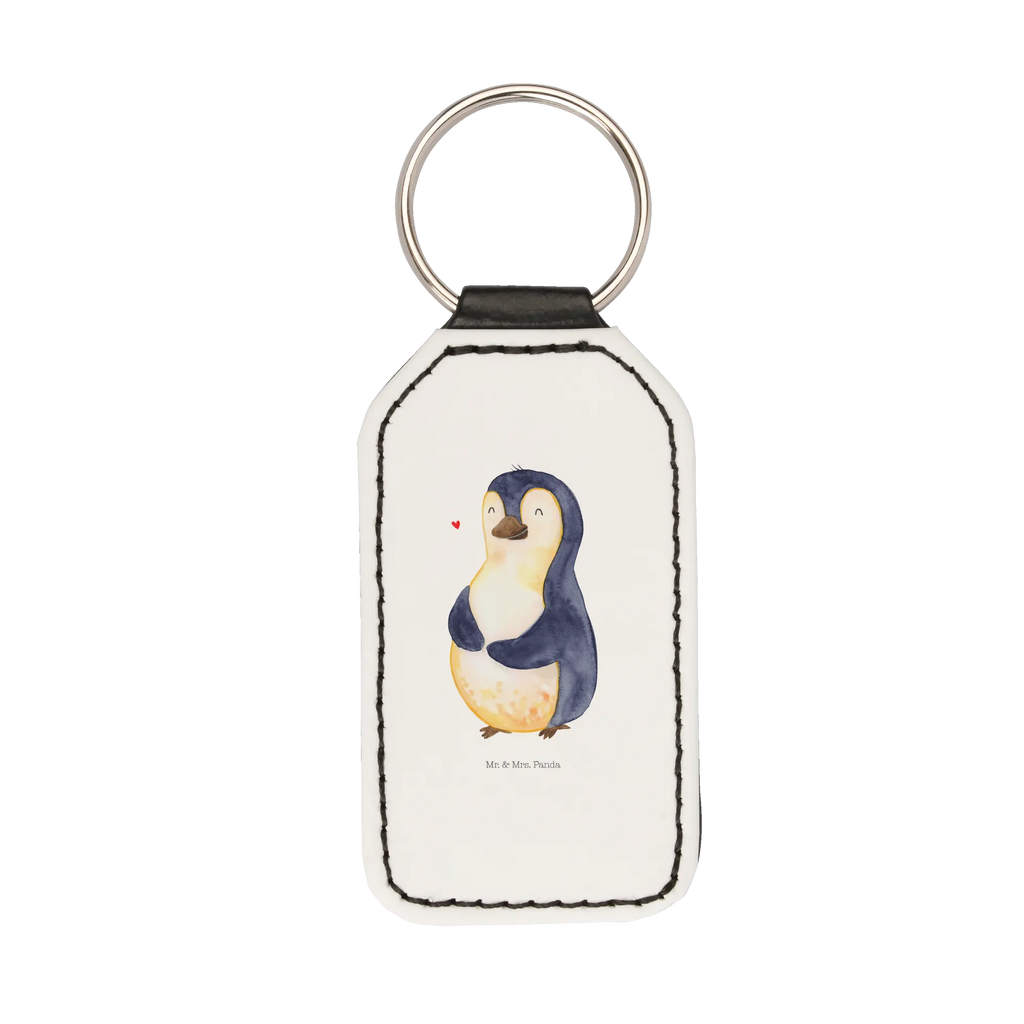 Rechteckig Schlüsselanhänger Pinguin Diät Schlüsselanhänger, Anhänger, Taschenanhänger, Glücksbringer, Schutzengel, Pinguin, Pinguine, Diät, Abnehmen, Abspecken, Gewicht, Motivation, Selbstliebe, Körperliebe, Selbstrespekt