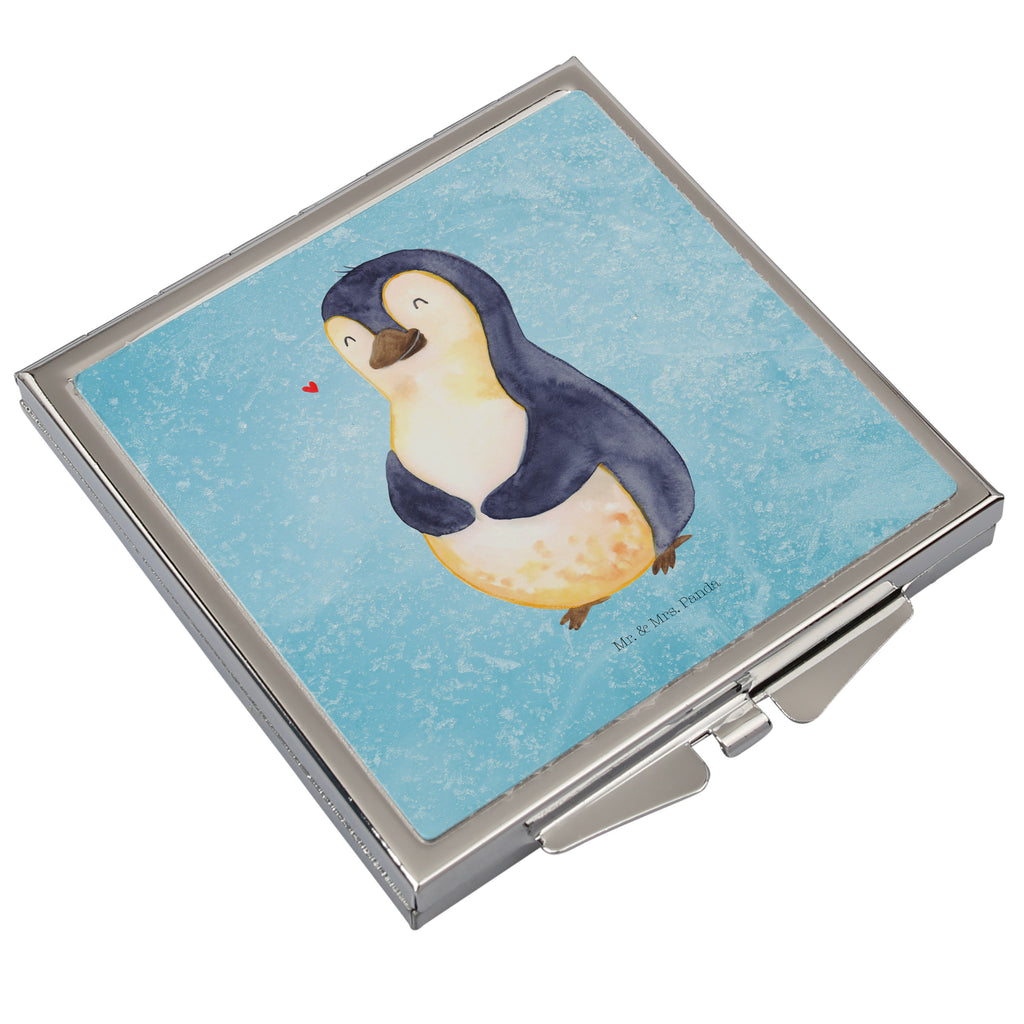 Handtaschenspiegel quadratisch Pinguin Diät Spiegel, Handtasche, Quadrat, silber, schminken, Schminkspiegel, Pinguin, Pinguine, Diät, Abnehmen, Abspecken, Gewicht, Motivation, Selbstliebe, Körperliebe, Selbstrespekt