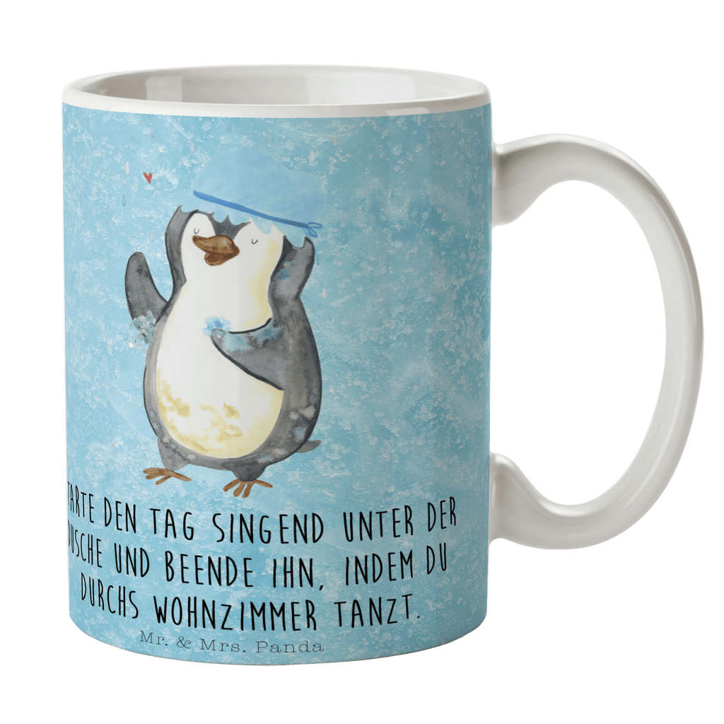 Tasse Pinguin Duschen Tasse, Kaffeetasse, Teetasse, Becher, Kaffeebecher, Teebecher, Keramiktasse, Porzellantasse, Büro Tasse, Geschenk Tasse, Tasse Sprüche, Tasse Motive, Kaffeetassen, Tasse bedrucken, Designer Tasse, Cappuccino Tassen, Schöne Teetassen, Pinguin, Pinguine, Dusche, duschen, Lebensmotto, Motivation, Neustart, Neuanfang, glücklich sein