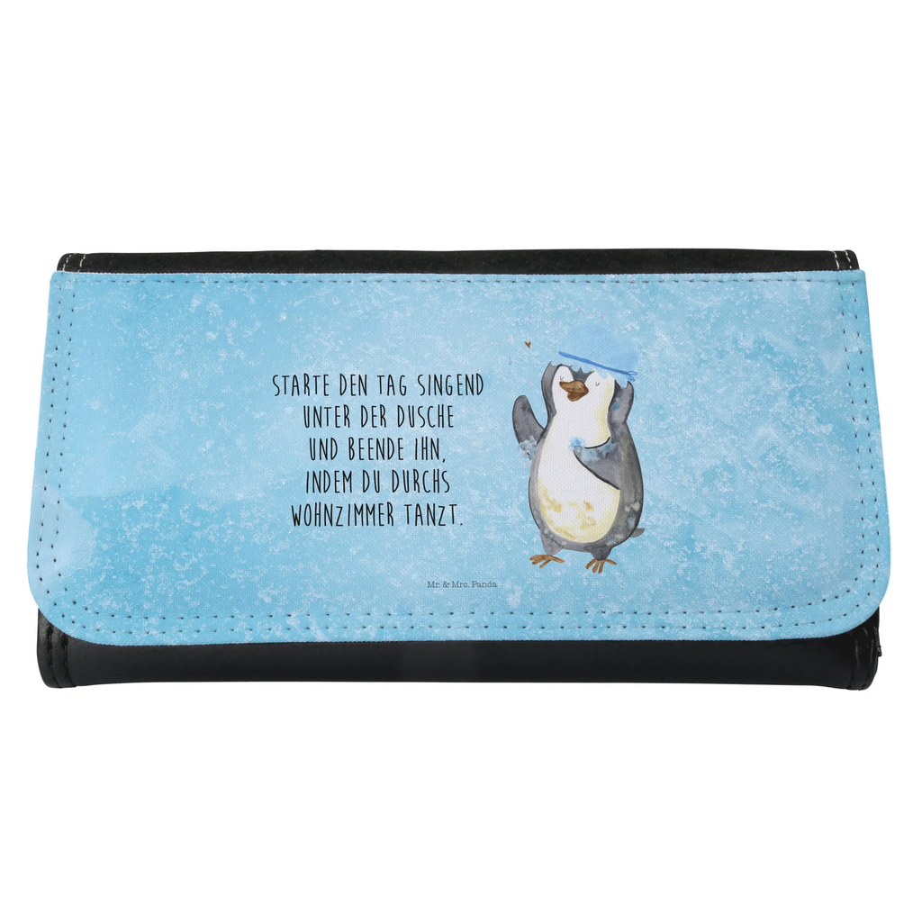 Ladies purse Penguin have a shower Portemonnaie, Portemonee, Geldbörse, Damen, Groß, XXL, Geldbeutel, Portemonnaies, Pinguin, Pinguine, Dusche, duschen, Lebensmotto, Motivation, Neustart, Neuanfang, glücklich sein