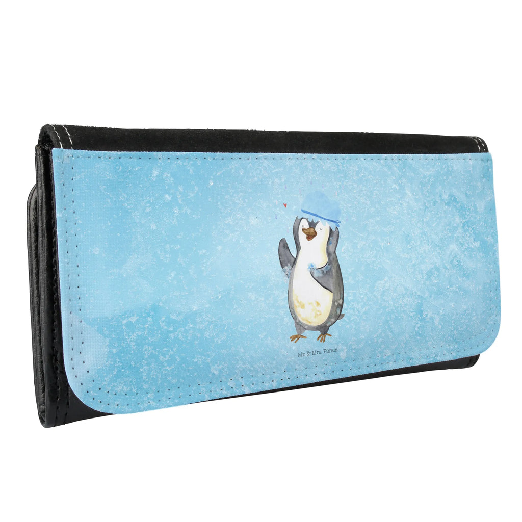 Ladies purse Penguin have a shower Portemonnaie, Portemonee, Geldbörse, Damen, Groß, XXL, Geldbeutel, Portemonnaies, Pinguin, Pinguine, Dusche, duschen, Lebensmotto, Motivation, Neustart, Neuanfang, glücklich sein