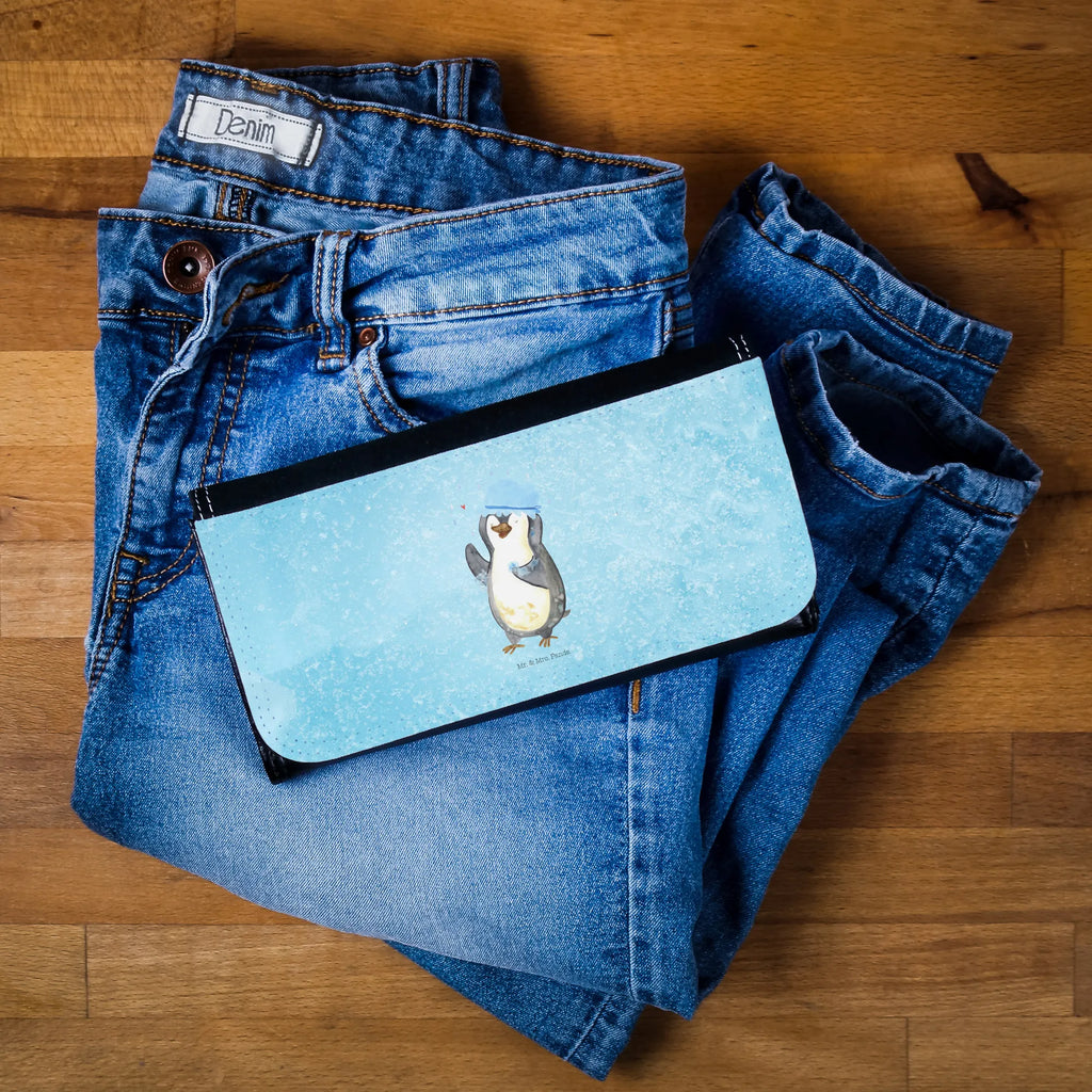Ladies purse Penguin have a shower Portemonnaie, Portemonee, Geldbörse, Damen, Groß, XXL, Geldbeutel, Portemonnaies, Pinguin, Pinguine, Dusche, duschen, Lebensmotto, Motivation, Neustart, Neuanfang, glücklich sein