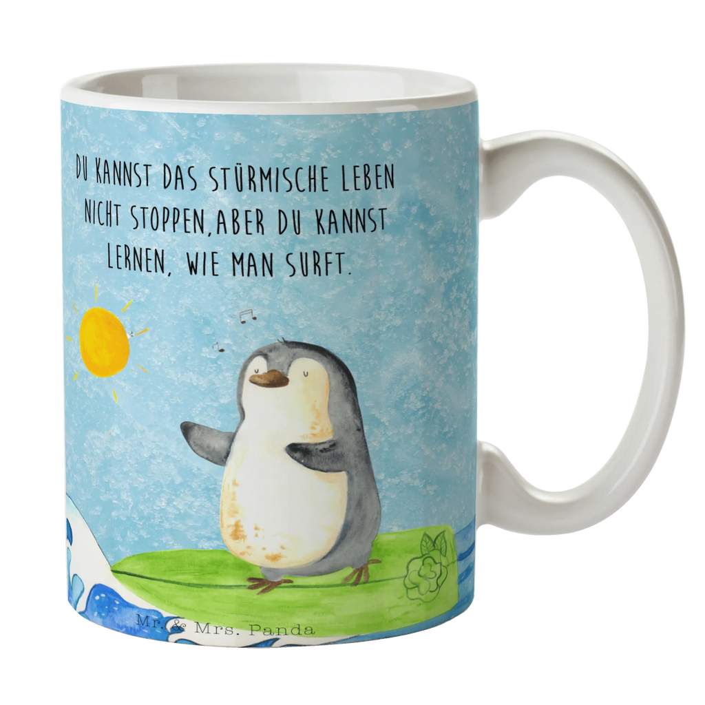 Tasse Pinguin Surfer Tasse, Kaffeetasse, Teetasse, Becher, Kaffeebecher, Teebecher, Keramiktasse, Porzellantasse, Büro Tasse, Geschenk Tasse, Tasse Sprüche, Tasse Motive, Kaffeetassen, Tasse bedrucken, Designer Tasse, Cappuccino Tassen, Schöne Teetassen, Pinguin, Pinguine, surfen, Surfer, Hawaii, Urlaub, Wellen, Wellen reiten, Portugal