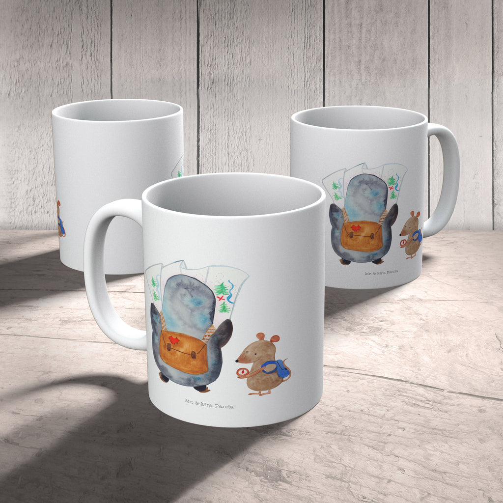 Kindertasse Pinguin & Maus Wanderer Kindertasse, Kinder Tasse, Kunststoff Tasse, Kindergarten Tasse, Trinkbecher, Camping Becher, Kaffeetasse, Kunststoffbecher, Kindergartenbecher, Outdoorgeschirr, Kunststoffgeschirr, Reisebecher, Reisetasse, Kinderbecher, Bruchfeste Tasse, Bruchsichere Tasse, Plastik Tasse, Plastiktasse, Pinguin, Pinguine, Abenteurer, Abenteuer, Roadtrip, Ausflug, Wanderlust, wandern