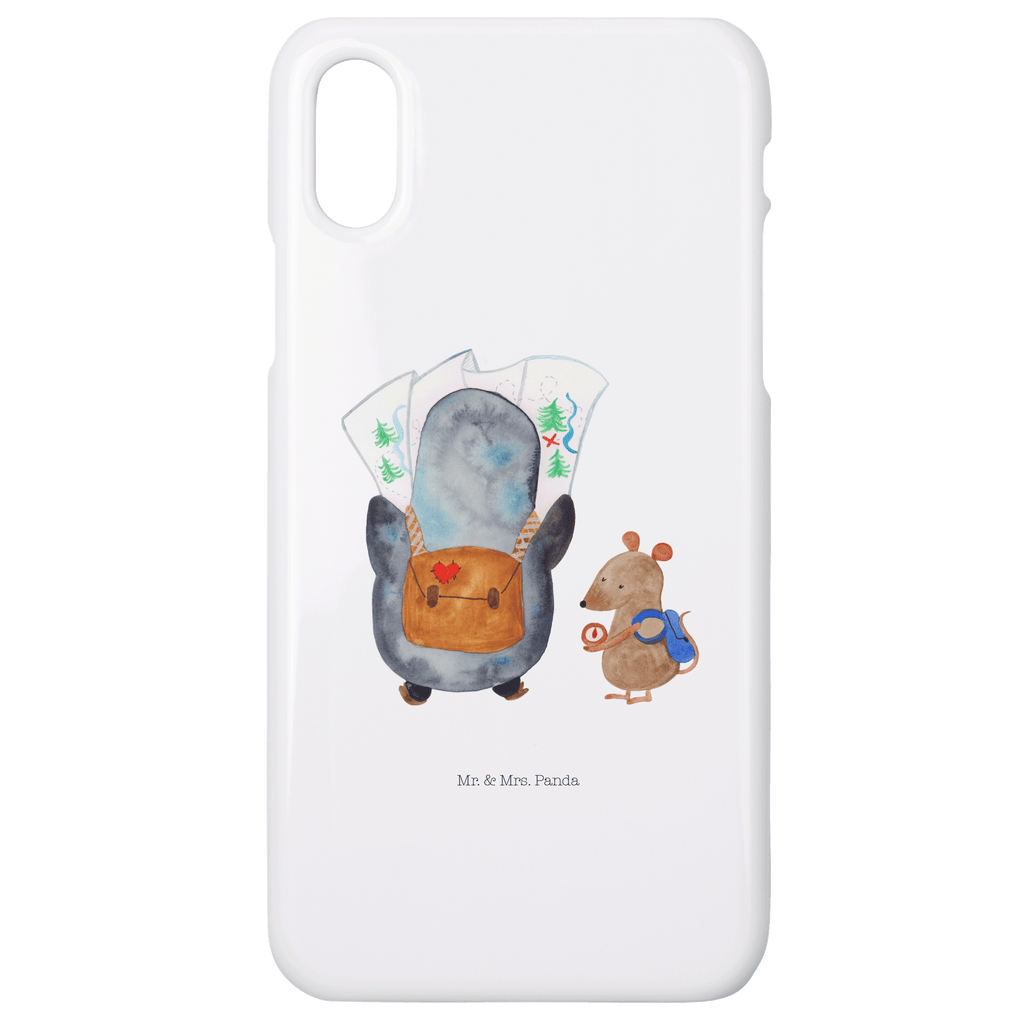 Handyhülle Pinguin & Maus Wanderer Handyhülle, Handycover, Cover, Handy, Hülle, Iphone 10, Iphone X, Pinguin, Pinguine, Abenteurer, Abenteuer, Roadtrip, Ausflug, Wanderlust, wandern