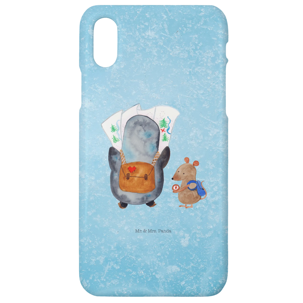 Handyhülle Pinguin & Maus Wanderer Handyhülle, Handycover, Cover, Handy, Hülle, Iphone 10, Iphone X, Pinguin, Pinguine, Abenteurer, Abenteuer, Roadtrip, Ausflug, Wanderlust, wandern