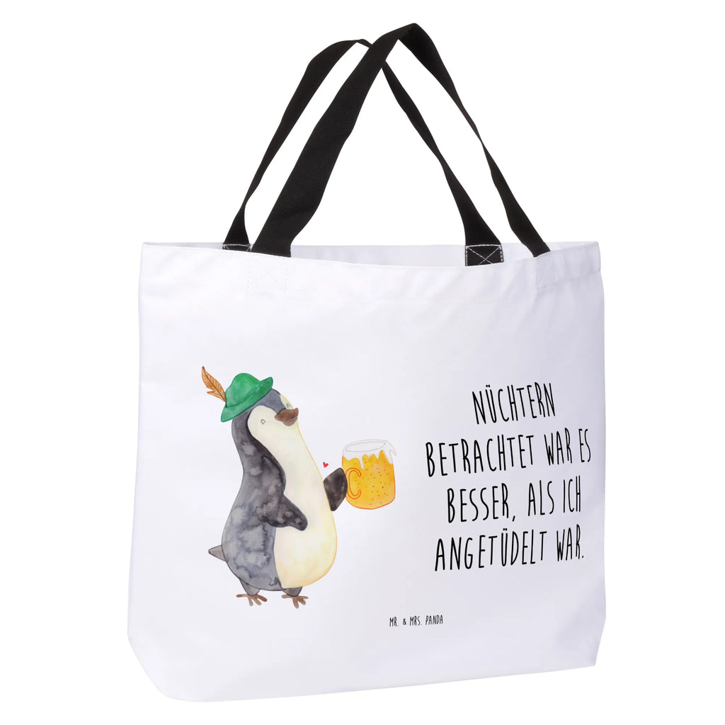 Shopper Pinguin Bier Beutel, Einkaufstasche, Tasche, Strandtasche, Einkaufsbeutel, Shopper, Schultasche, Freizeittasche, Tragebeutel, Schulbeutel, Alltagstasche, Pinguin, Pinguine, Bier, Oktoberfest