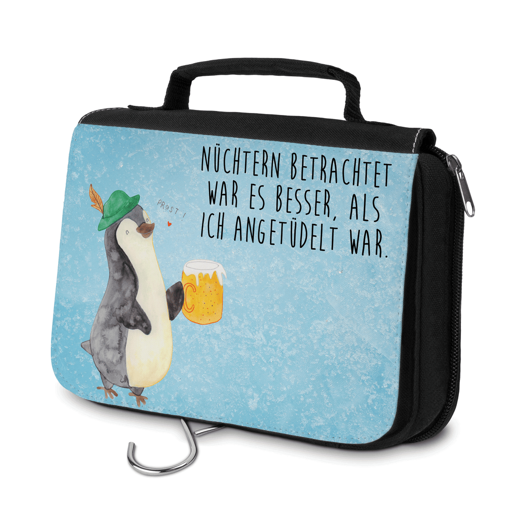 Kulturbeutel Pinguin Bier Kulturbeutel, Zum Aufhängen, Waschtasche, Kosmetiktasche, Damen, Herren, Aufbewahrungstasche, Schminktasche, Kosmetikbeutel, Organizer, Kulturtasche, Schminkutensil, Pinguin, Pinguine, Bier, Oktoberfest