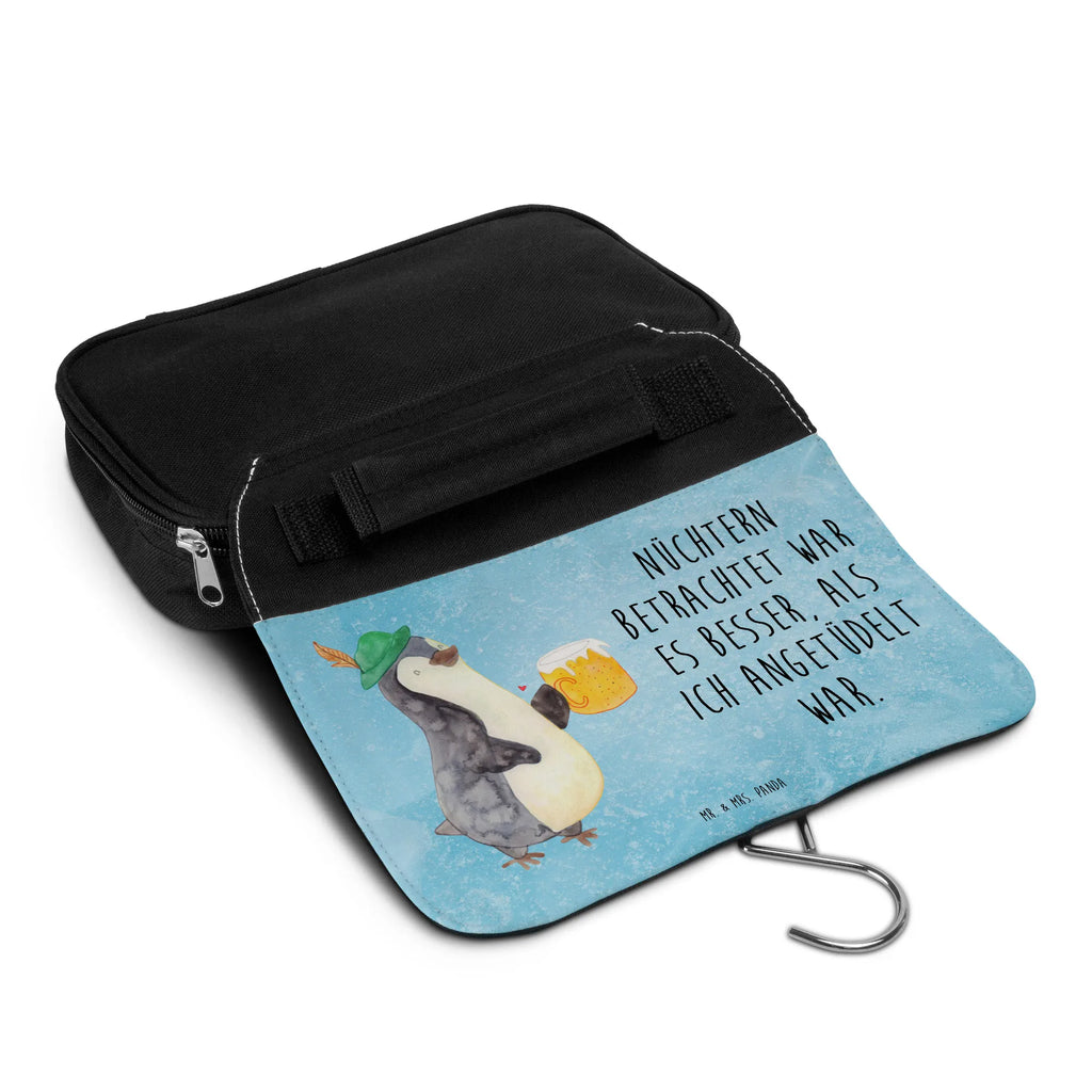 Kulturbeutel Pinguin Bier Kulturbeutel, Zum Aufhängen, Waschtasche, Kosmetiktasche, Damen, Herren, Aufbewahrungstasche, Schminktasche, Kosmetikbeutel, Organizer, Kulturtasche, Schminkutensil, Pinguin, Pinguine, Bier, Oktoberfest