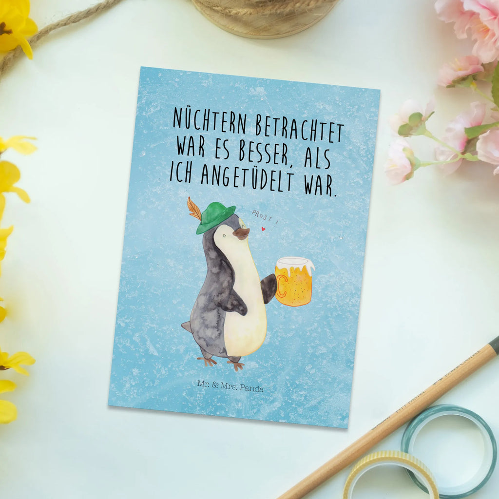 Postkarte Pinguin Bier Postkarte, Karte, Geschenkkarte, Grußkarte, Einladung, Ansichtskarte, Geburtstagskarte, Einladungskarte, Dankeskarte, Ansichtskarten, Einladung Geburtstag, Einladungskarten Geburtstag, Pinguin, Pinguine, Bier, Oktoberfest