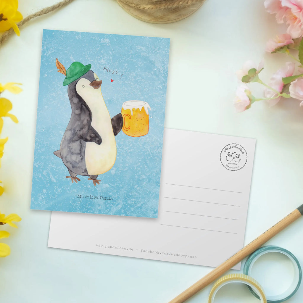 Postkarte Pinguin Bier Postkarte, Karte, Geschenkkarte, Grußkarte, Einladung, Ansichtskarte, Geburtstagskarte, Einladungskarte, Dankeskarte, Ansichtskarten, Einladung Geburtstag, Einladungskarten Geburtstag, Pinguin, Pinguine, Bier, Oktoberfest