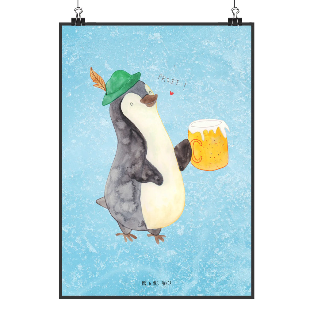 Poster Pinguin Bier Poster, Wandposter, Bild, Wanddeko, Küchenposter, Kinderposter, Wanddeko Bild, Raumdekoration, Wanddekoration, Handgemaltes Poster, Mr. & Mrs. Panda Poster, Designposter, Kunstdruck, Posterdruck, Pinguin, Pinguine, Bier, Oktoberfest