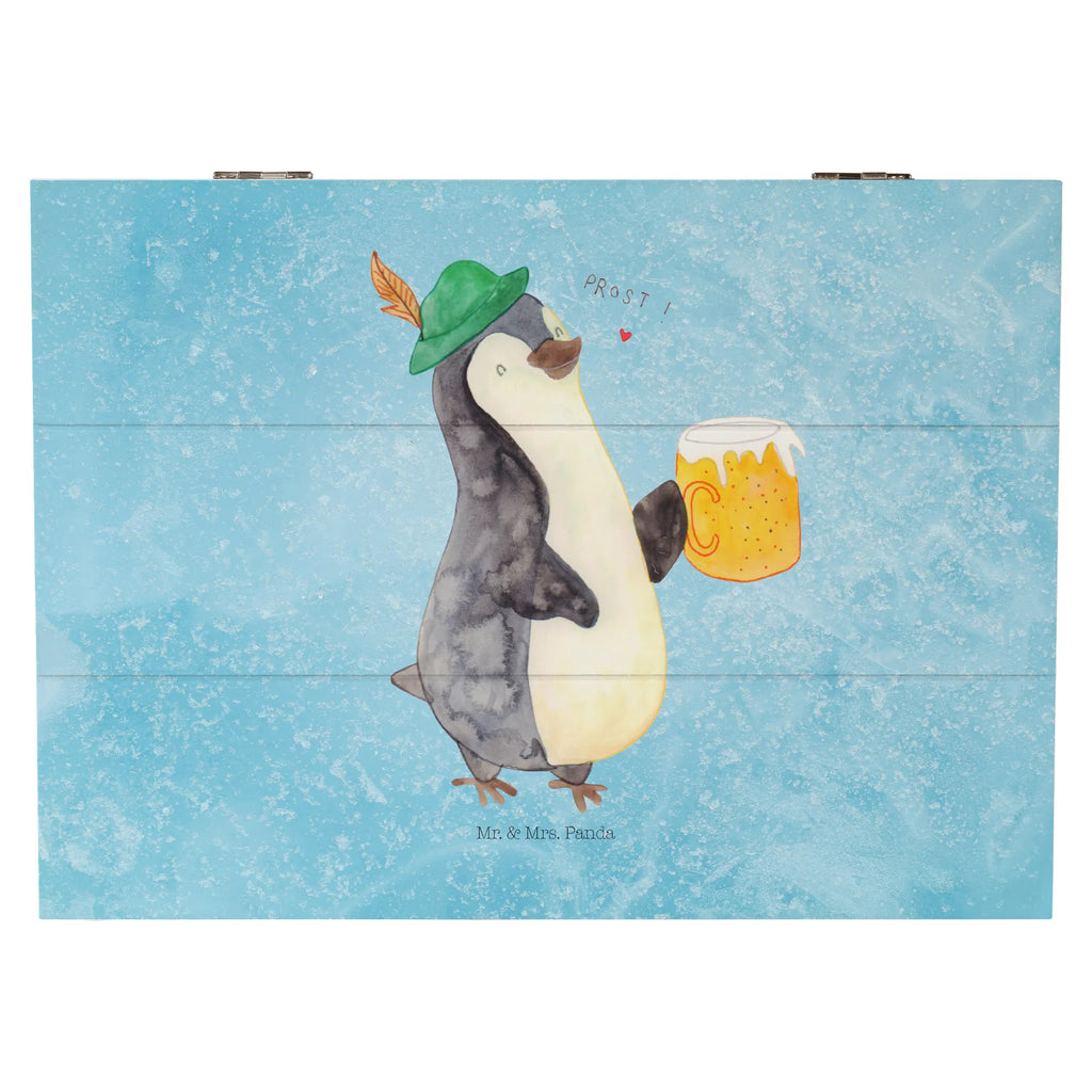 Holzkiste Pinguin Bier Holzkiste, Kiste, Schatzkiste, Truhe, Schatulle, XXL, Erinnerungsbox, Erinnerungskiste, Dekokiste, Aufbewahrungsbox, Geschenkbox, Geschenkdose, Pinguin, Pinguine, Bier, Oktoberfest