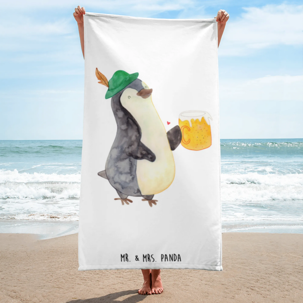 XL Badehandtuch Pinguin Bier Handtuch, Badetuch, Duschtuch, Strandtuch, Saunatuch, Pinguin, Pinguine, Bier, Oktoberfest