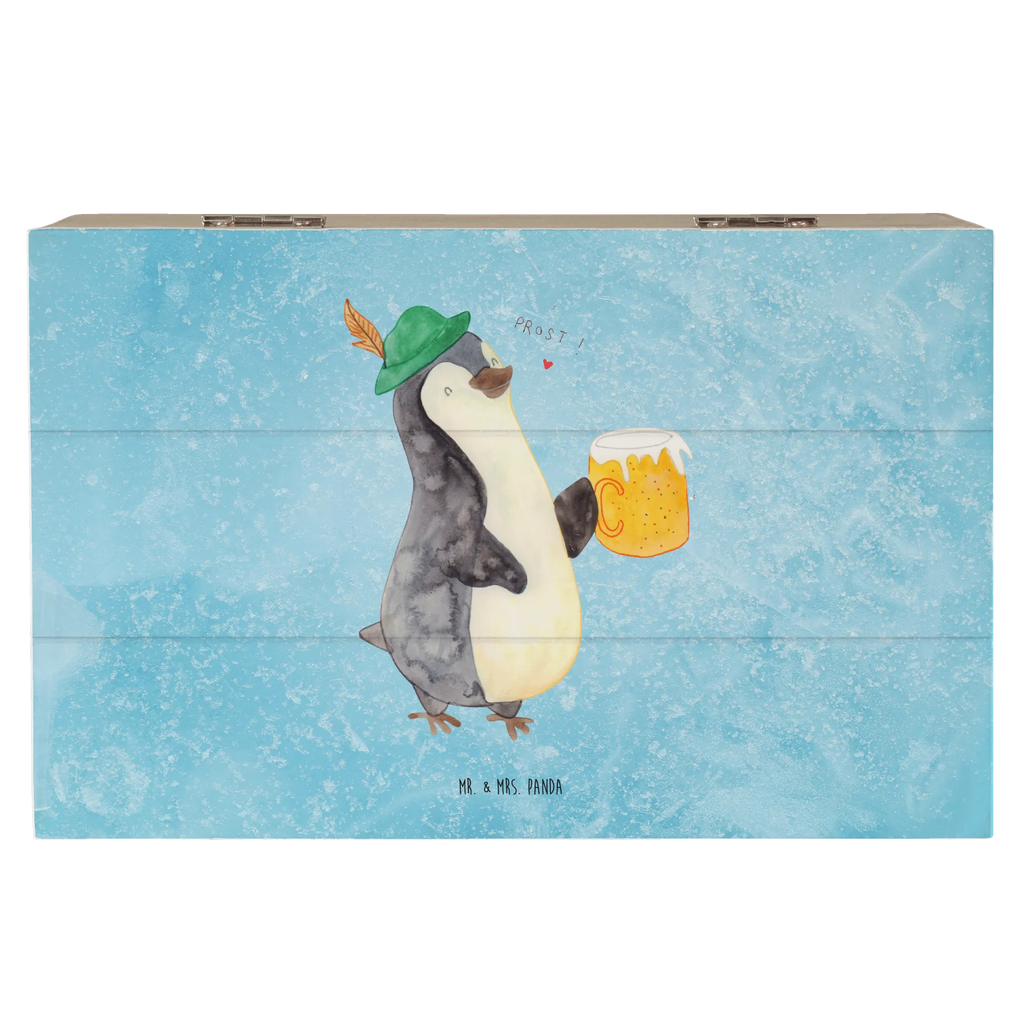 Holzkiste Pinguin Bier Holzkiste, Kiste, Schatzkiste, Truhe, Schatulle, XXL, Erinnerungsbox, Erinnerungskiste, Dekokiste, Aufbewahrungsbox, Geschenkbox, Geschenkdose, Pinguin, Pinguine, Bier, Oktoberfest