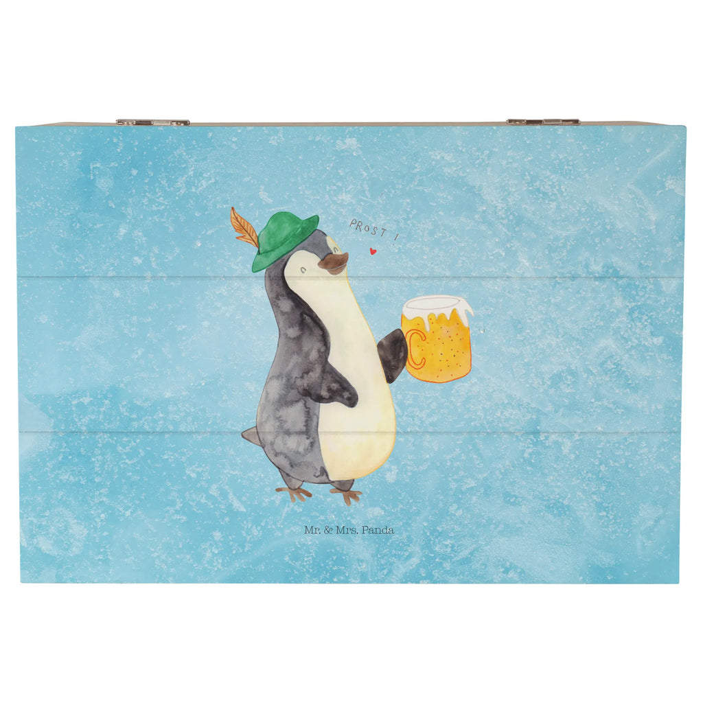 Holzkiste Pinguin Bier Holzkiste, Kiste, Schatzkiste, Truhe, Schatulle, XXL, Erinnerungsbox, Erinnerungskiste, Dekokiste, Aufbewahrungsbox, Geschenkbox, Geschenkdose, Pinguin, Pinguine, Bier, Oktoberfest